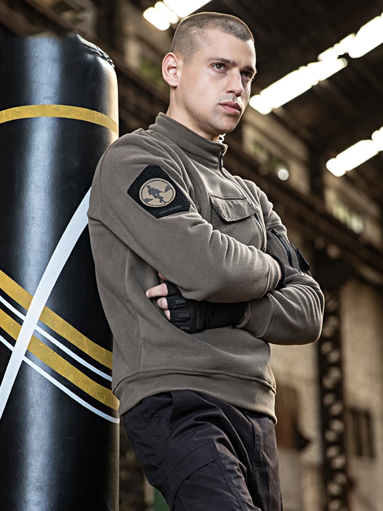 Sweat-shirt militaire de haute qualité pour hommes, pull US SWAT, vestes Polar Smile, fermeture éclair inclinée, chaud, extérieur, ski, camping, hiver Sweat-shirt militaire de haute qualité pour hommes, pull US SWAT, vestes Polar Smile, fermeture éclair inclinée, chaud, extérieur, ski, camping, hiver