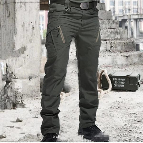Pantalon Cargo élastique imperméable à poches multiples pour homme, style militaire, jogging en plein air, tactique, grande taille