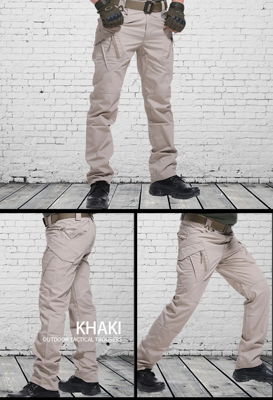 Pantalon Cargo élastique imperméable à poches multiples pour homme, style militaire, jogging en plein air, tactique, grande taille