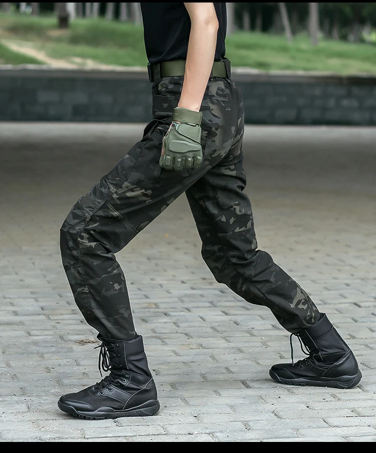 Pantalon Long Tactique pour Homme, CamSolomon, Multi-Poches, Entraînement en Plein Air, Randonnée, Automne et Hiver, ix7