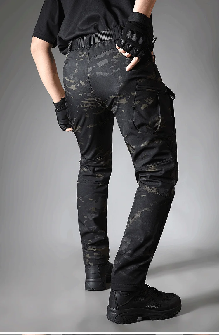 Pantalon Long Tactique pour Homme, CamSolomon, Multi-Poches, Entraînement en Plein Air, Randonnée, Automne et Hiver, ix7