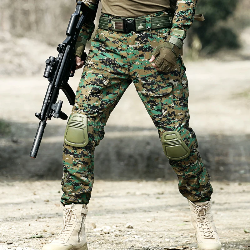 Pantalon de chasse avec genouillères pour homme, vêtement de randonnée, airsoft, dulcargo, fjpaintball