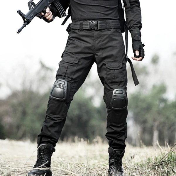 Pantalon de chasse avec genouillères pour homme, vêtement de randonnée, airsoft, dulcargo, fjpaintball