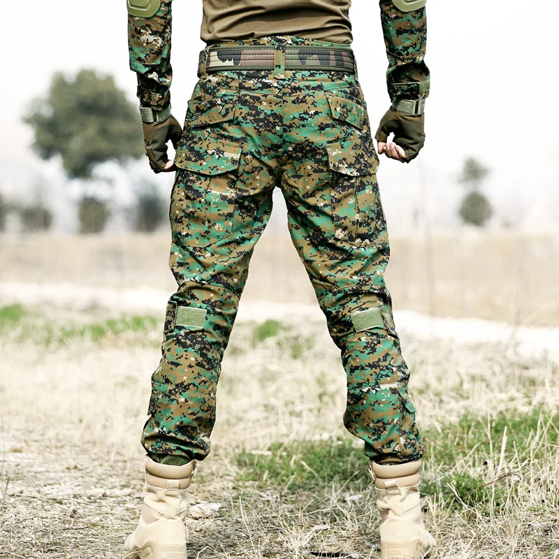 Pantalon de chasse avec genouillères pour homme, vêtement de randonnée, airsoft, dulcargo, fjpaintball