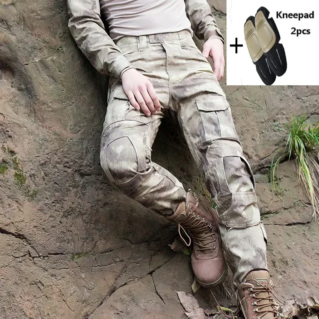 With knee pads.