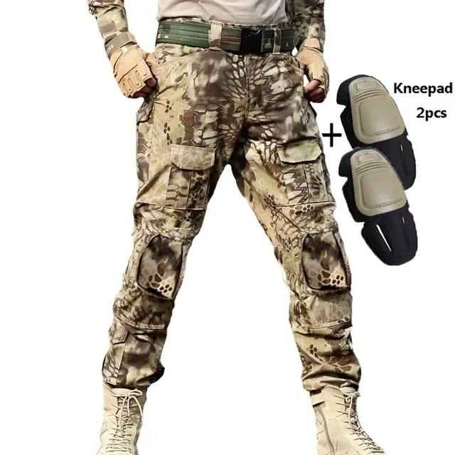 With knee pads.