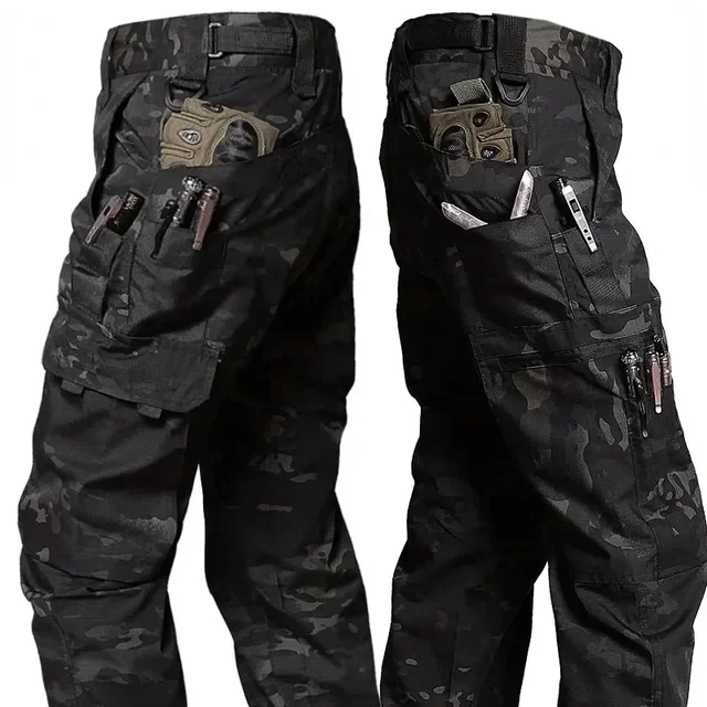 Pantalon de travail droit multi-poches pour hommes, jogging extérieur, vêtements décontractés, printemps, automne