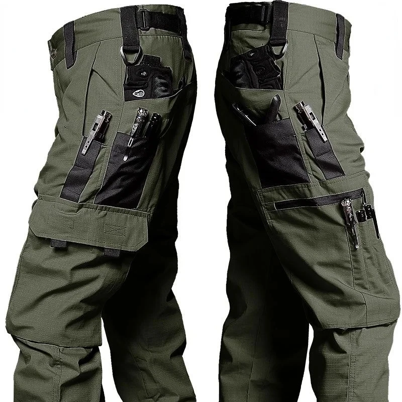 Pantalon de travail droit multi-poches pour hommes, jogging extérieur, vêtements décontractés, printemps, automne