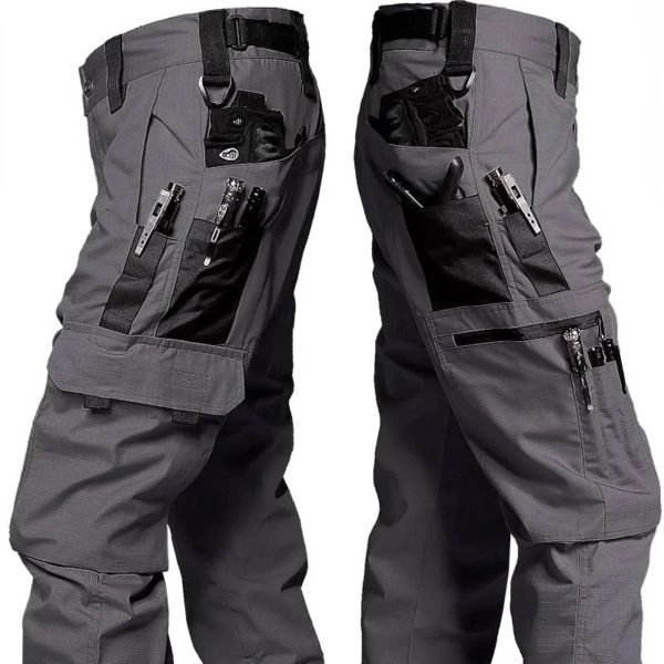 Pantalon de travail droit multi-poches pour hommes, jogging extérieur, vêtements décontractés, printemps, automne – Image 3