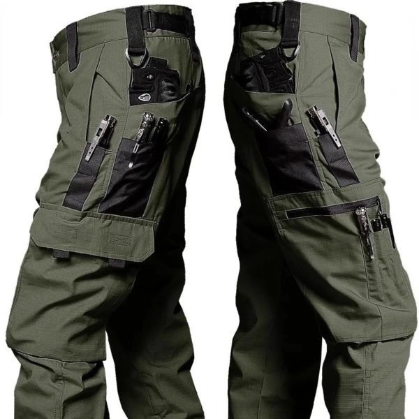 Pantalon de travail droit multi-poches pour hommes, jogging extérieur, vêtements décontractés, printemps, automne – Image 4