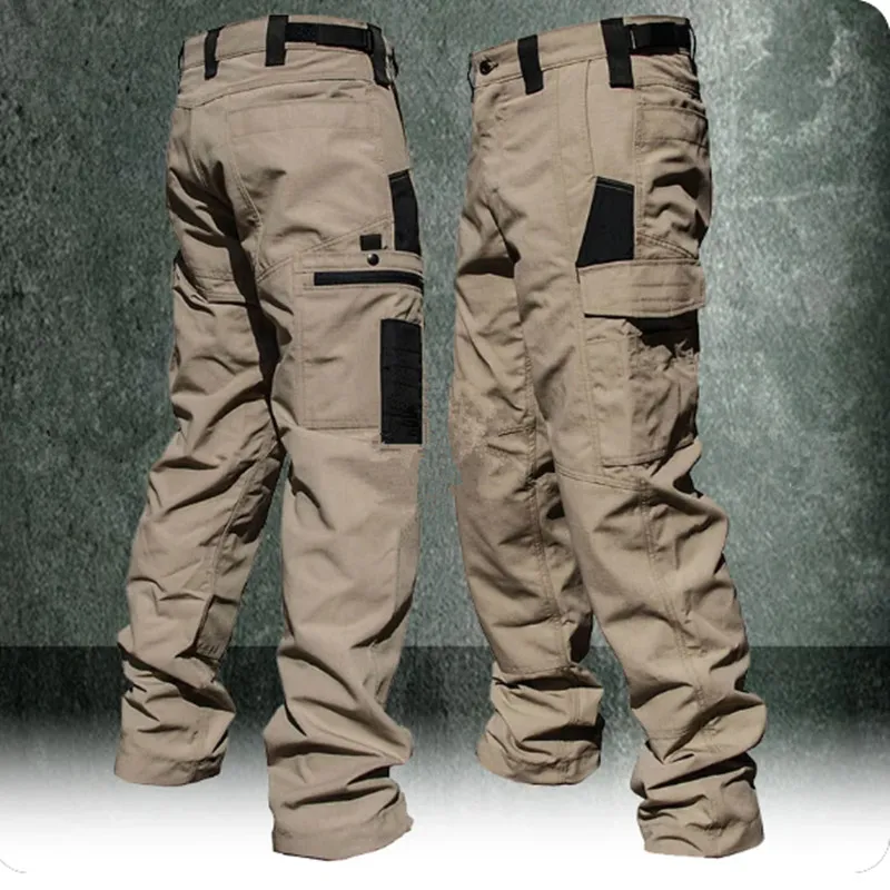 Pantalon de travail droit multi-poches pour hommes, jogging extérieur, vêtements décontractés, printemps, automne