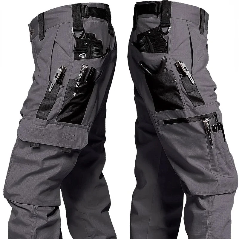 Pantalon de travail droit multi-poches pour hommes, jogging extérieur, vêtements décontractés, printemps, automne