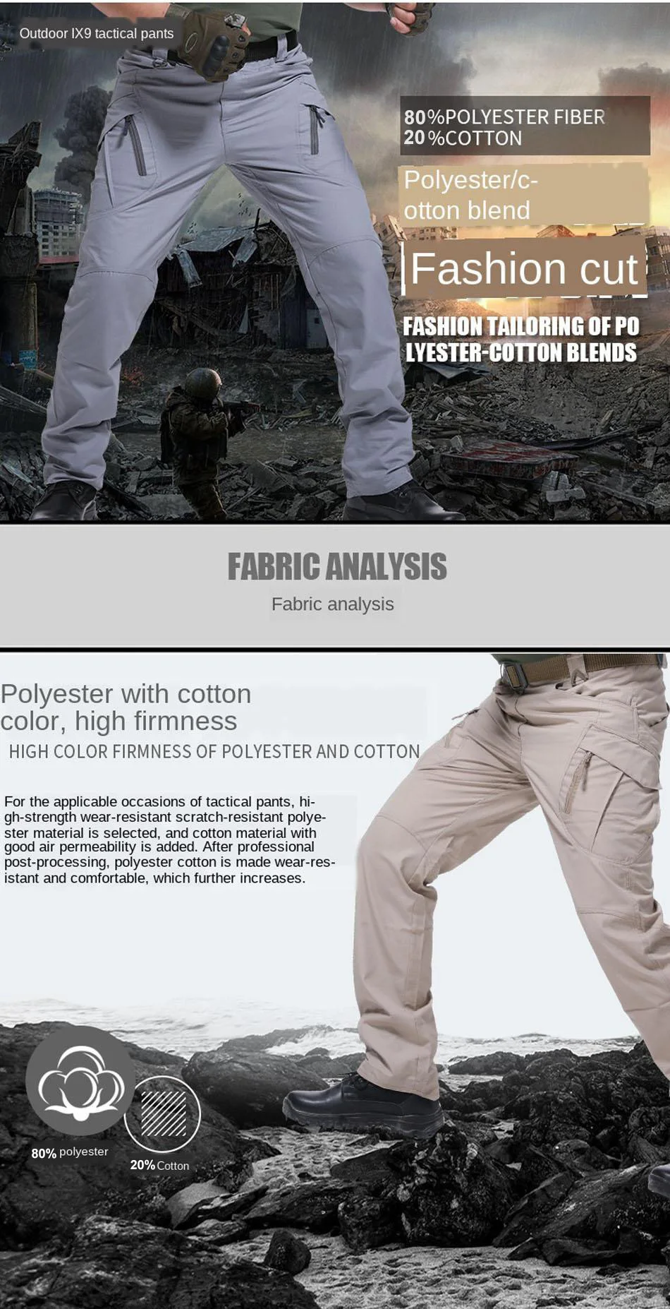 Pantalon DulCargo pour hommes, Skip FjCargo, poches multiples, travail, randonnée, décontracté, grande taille 6XL
