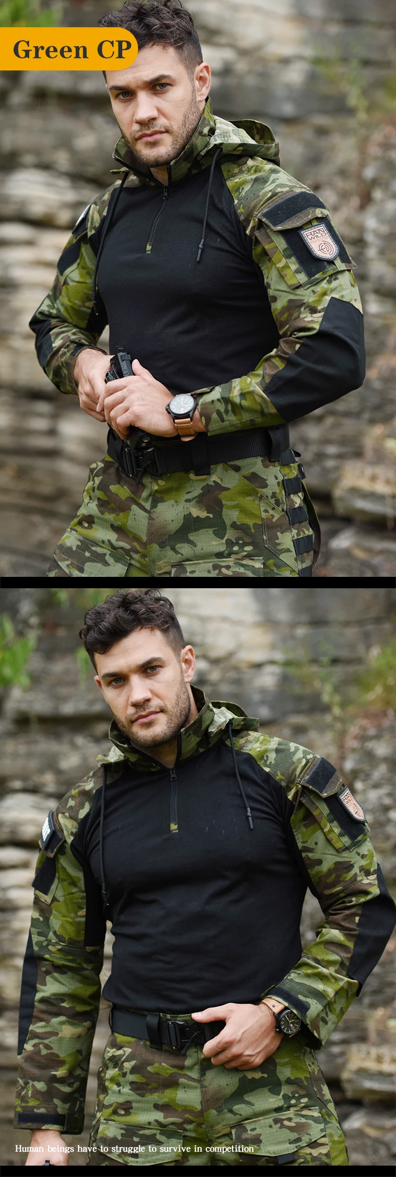 Costumes militaires DulPants, chemises skip, pantalons, vêtements de travail Airsoft Paintball, uniforme de police de scout camouflage de l'armée américaine, kit de tir