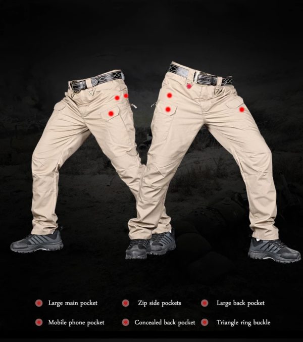 Pantalon DulPants Militaire pour Homme, Salopette d'Entraînement Décontractée, Multi-Poches, Imperméable, Résistant à l'Usure, Skip Fjj Spécial – Image 4