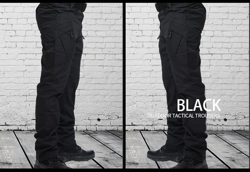 Pantalon cargo imperméable pour homme, jogging militaire masculin, pantalon élastique à poches multiples, grande taille, FjOutdoor Pantalon cargo imperméable pour homme, jogging militaire masculin, pantalon élastique à poches multiples, grande taille, FjOutdoor