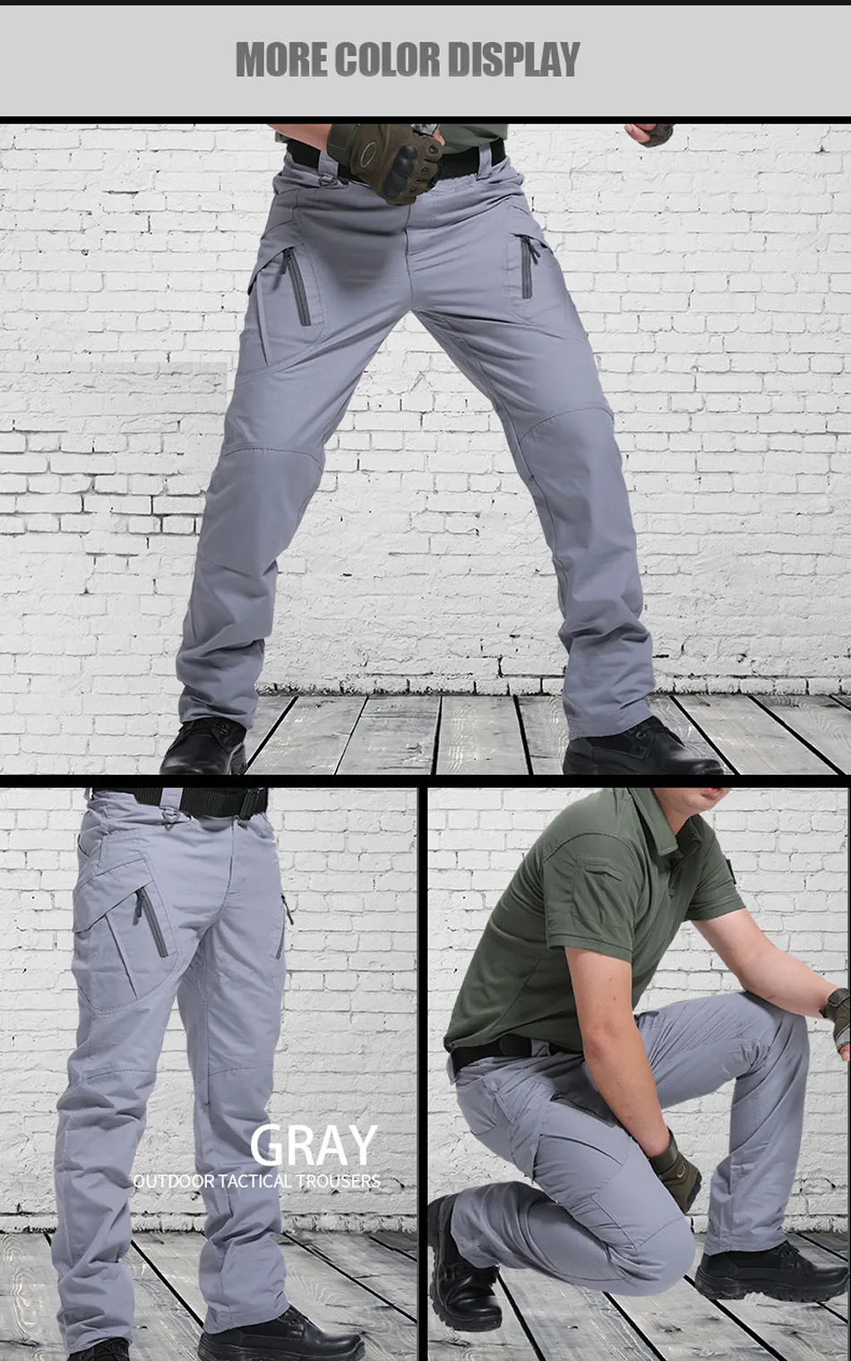 Pantalon cargo imperméable pour homme, jogging militaire masculin, pantalon élastique à poches multiples, grande taille, FjOutdoor Pantalon cargo imperméable pour homme, jogging militaire masculin, pantalon élastique à poches multiples, grande taille, FjOutdoor