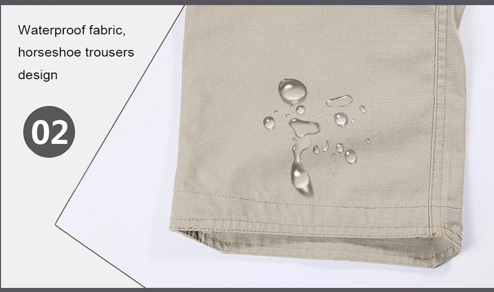 Pantalon cargo imperméable pour homme, jogging militaire masculin, pantalon élastique à poches multiples, grande taille, FjOutdoor Pantalon cargo imperméable pour homme, jogging militaire masculin, pantalon élastique à poches multiples, grande taille, FjOutdoor