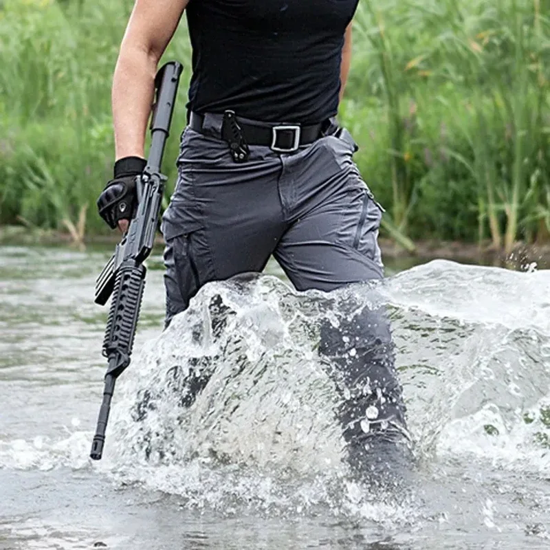 DulTrack-Pantalon militaire pour homme, respirant et imperméable, pour camping, pêche, randonnée et entraînement