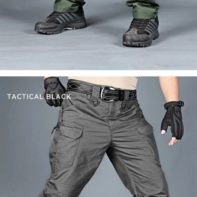 Pantalon DulCargo pour Homme, Décontracté, observateur, vaccage Rapide, Multi-Poches, Imperméable, Randonnée en Plein Air, Été