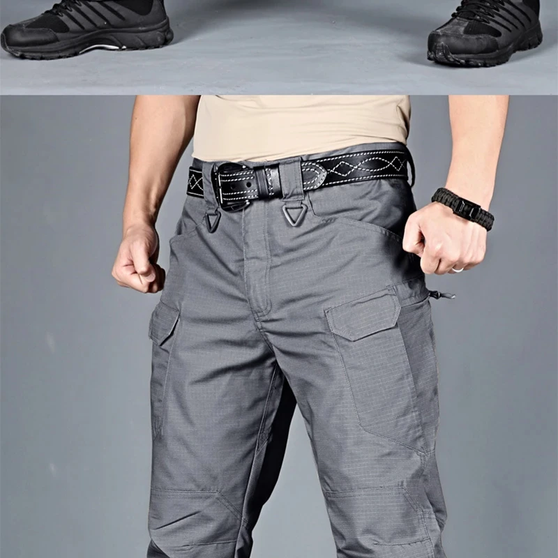 Pantalon DulCargo pour Homme, Décontracté, observateur, vaccage Rapide, Multi-Poches, Imperméable, Randonnée en Plein Air, Été