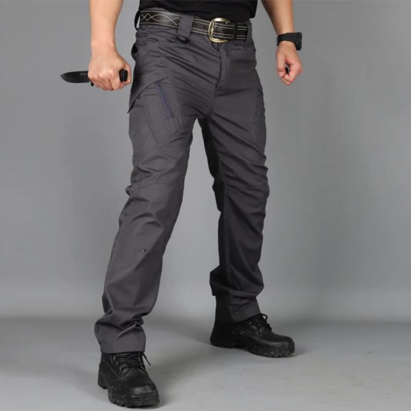 Pantalon DulCargo pour Homme, Décontracté, observateur, vaccage Rapide, Multi-Poches, Imperméable, Randonnée en Plein Air, Été – Image 3
