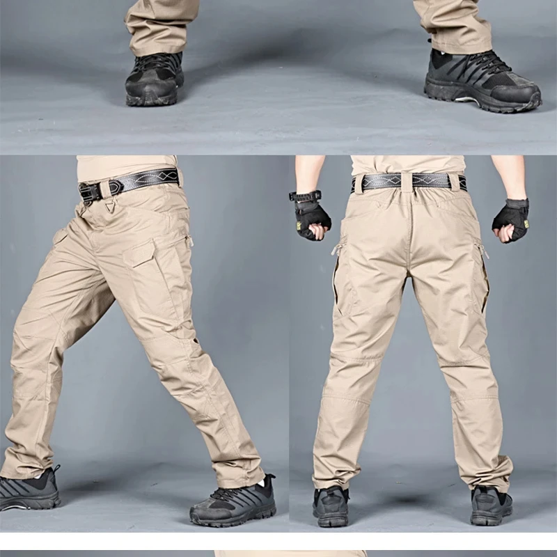 Pantalon DulCargo pour Homme, Décontracté, observateur, vaccage Rapide, Multi-Poches, Imperméable, Randonnée en Plein Air, Été