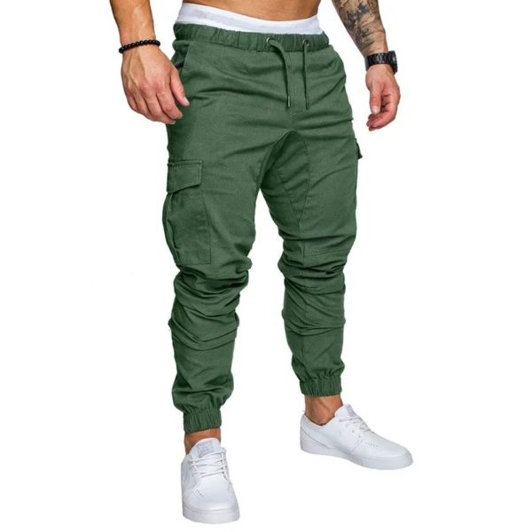 FJG-Pantalon cargo multi-poches pour homme, pantalon de survêtement, fitness, gym, entraînement, solide, sport – Image 4