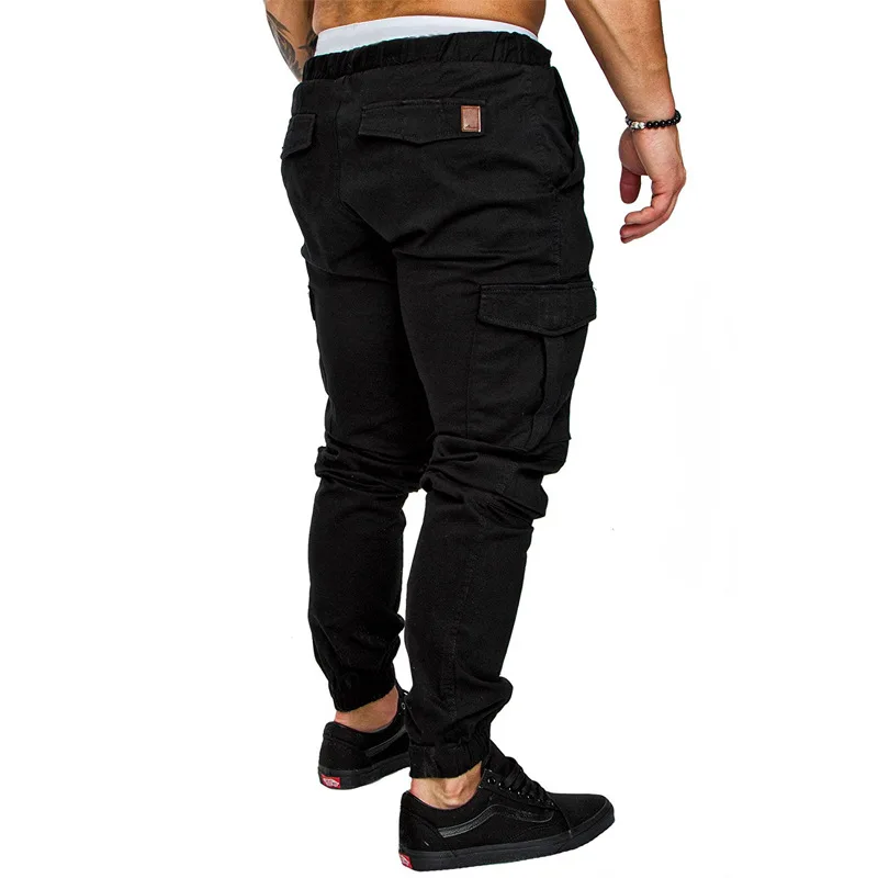 FJG-Pantalon cargo multi-poches pour homme, pantalon de survêtement, fitness, gym, entraînement, solide, sport