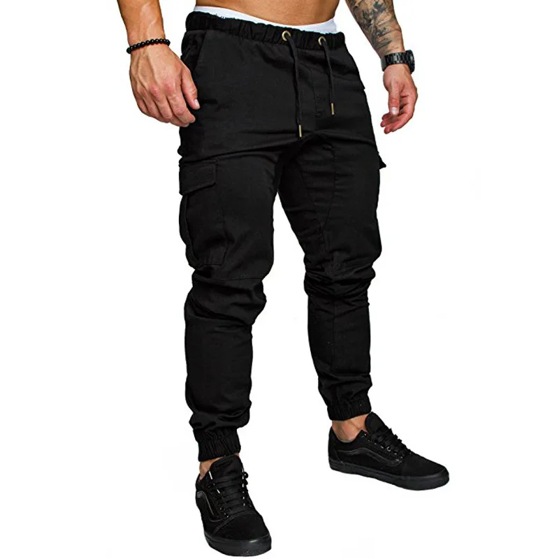 FJG-Pantalon cargo multi-poches pour homme, pantalon de survêtement, fitness, gym, entraînement, solide, sport