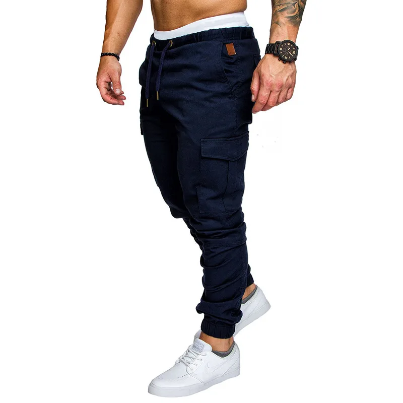 FJG-Pantalon cargo multi-poches pour homme, pantalon de survêtement, fitness, gym, entraînement, solide, sport