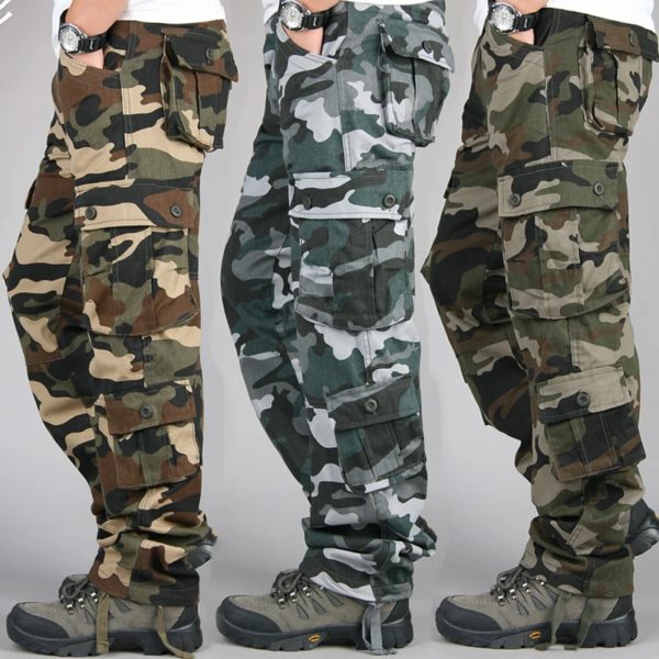 CamSolomon-Pantalon cargo pour homme, pantalon de travail, salopette, sports de plein air, randonnée, chasse, fjCotton rapDurable – Image 2