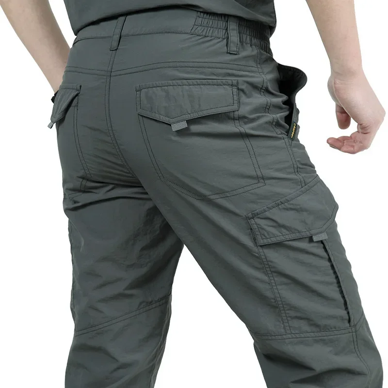 Pantalon Militaire d'Extérieur à vaccage Rapide, Vêtement Cargo Décontracté, Multi-Poches, artificiel astique, Imperméable, Grande Taille 6XL, FjMen