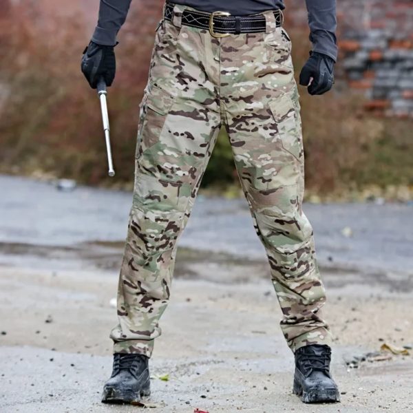 Pantalon Militaire d'Extérieur à vaccage Rapide, Vêtement Cargo Décontracté, Multi-Poches, artificiel astique, Imperméable, Grande Taille 6XL, FjMen – Image 3