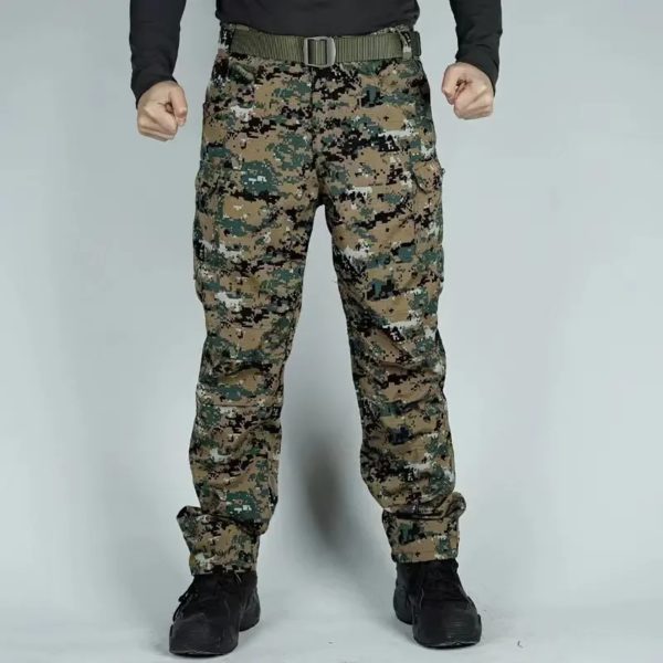 Pantalon Militaire d'Extérieur à vaccage Rapide, Vêtement Cargo Décontracté, Multi-Poches, artificiel astique, Imperméable, Grande Taille 6XL, FjMen – Image 2