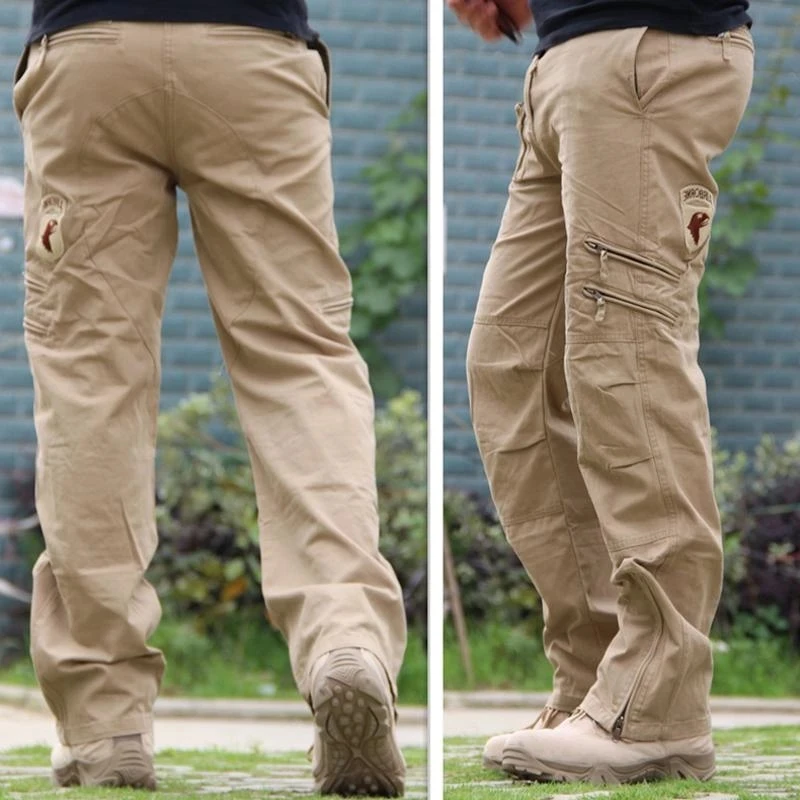Solomon-Pantalon cargo style extérieur pour homme, jogging camouflage masculin, coton grande taille, nombreuses poches, noir, fjl Solomon-Pantalon cargo style extérieur pour homme, jogging camouflage masculin, coton grande taille, nombreuses poches, noir, fjl