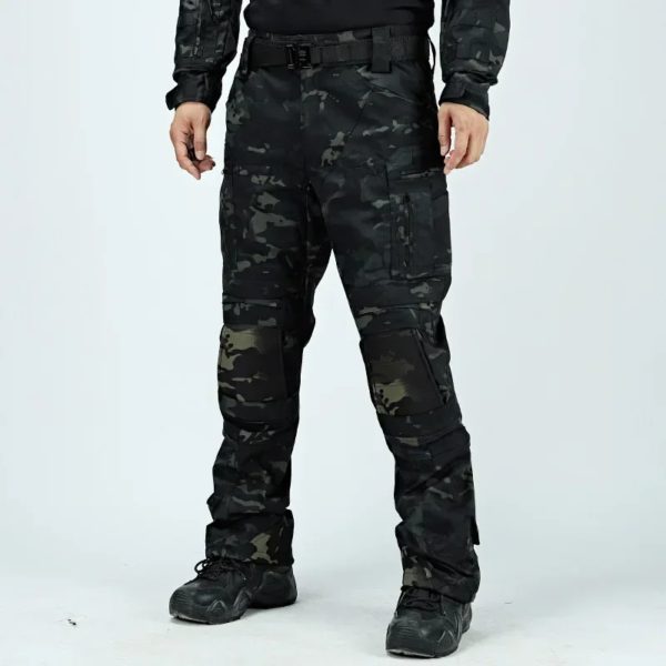 PRO DulPants-Jogging cargo imperméable pour homme, extérieur, Ripstop, multi-poches, protection des genoux, skip fjP40 Airsoft – Image 4