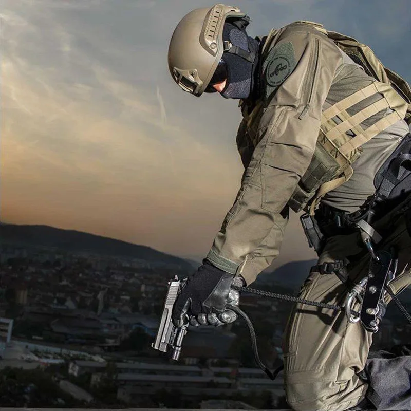 PRO DulPants-Jogging cargo imperméable pour homme, extérieur, Ripstop, multi-poches, protection des genoux, skip fjP40 Airsoft