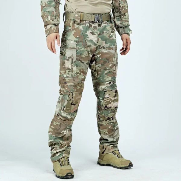 PRO DulPants-Jogging cargo imperméable pour homme, extérieur, Ripstop, multi-poches, protection des genoux, skip fjP40 Airsoft – Image 3