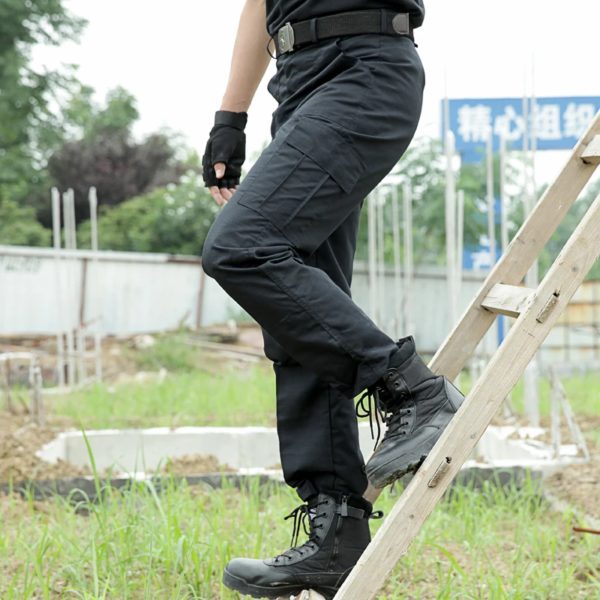 Pantalon de randonnée en plein air résistant à l'usure pour hommes, pantalon noir foncé, pantalon d'entraînement de saut, pantalon de travail droit FjCargo – Image 5