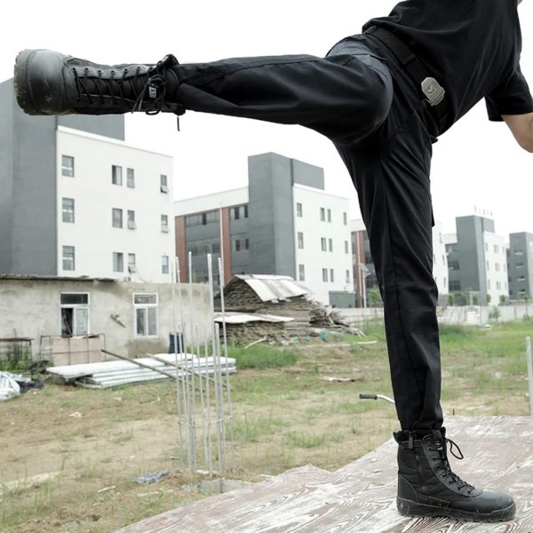 Pantalon de randonnée en plein air résistant à l'usure pour hommes, pantalon noir foncé, pantalon d'entraînement de saut, pantalon de travail droit FjCargo – Image 3