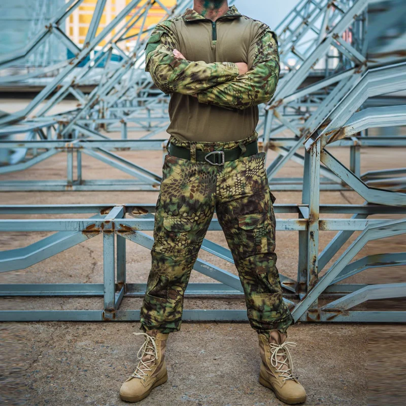 Chemise et pantalon de sniper imbibés de mousse pour hommes, chemise de sniper, uniforme militaire américain, olympiques d'extérieur camouflage de l'armée Chemise et pantalon de sniper imbibés de mousse pour hommes, chemise de sniper, uniforme militaire américain, olympiques d'extérieur camouflage de l'armée