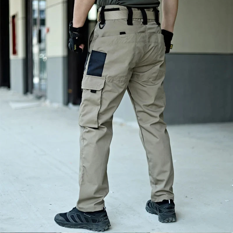 Pantalon Cargo Imperméable pour Homme, Vêtement d'Extérieur, Multi-Poches, FjCasual, Entraînement en Plein Air, Nouvelle Collection