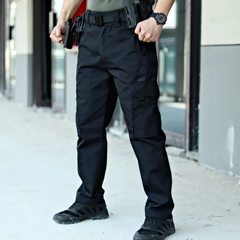 Pantalon Cargo Imperméable pour Homme, Vêtement d'Extérieur, Multi-Poches, FjCasual, Entraînement en Plein Air, Nouvelle Collection