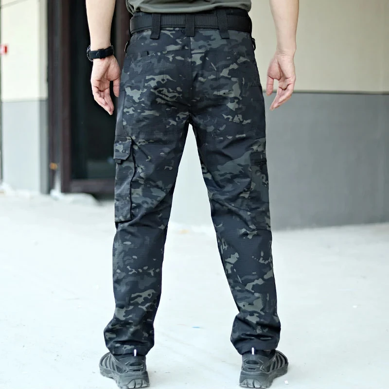 Pantalon Cargo Imperméable pour Homme, Vêtement d'Extérieur, Multi-Poches, FjCasual, Entraînement en Plein Air, Nouvelle Collection