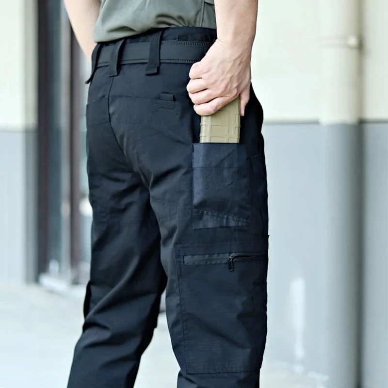 Pantalon Cargo Imperméable pour Homme, Vêtement d'Extérieur, Multi-Poches, FjCasual, Entraînement en Plein Air, Nouvelle Collection