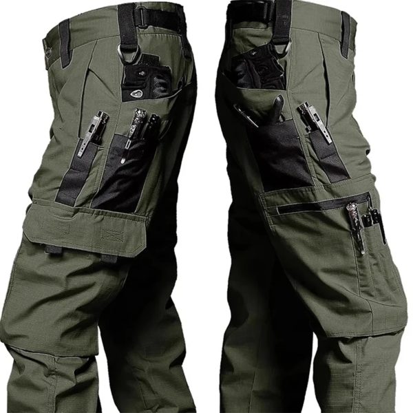 Pantalon Cargo Imperméable pour Homme, Vêtement d'Extérieur, Multi-Poches, FjCasual, Entraînement en Plein Air, Nouvelle Collection – Image 4