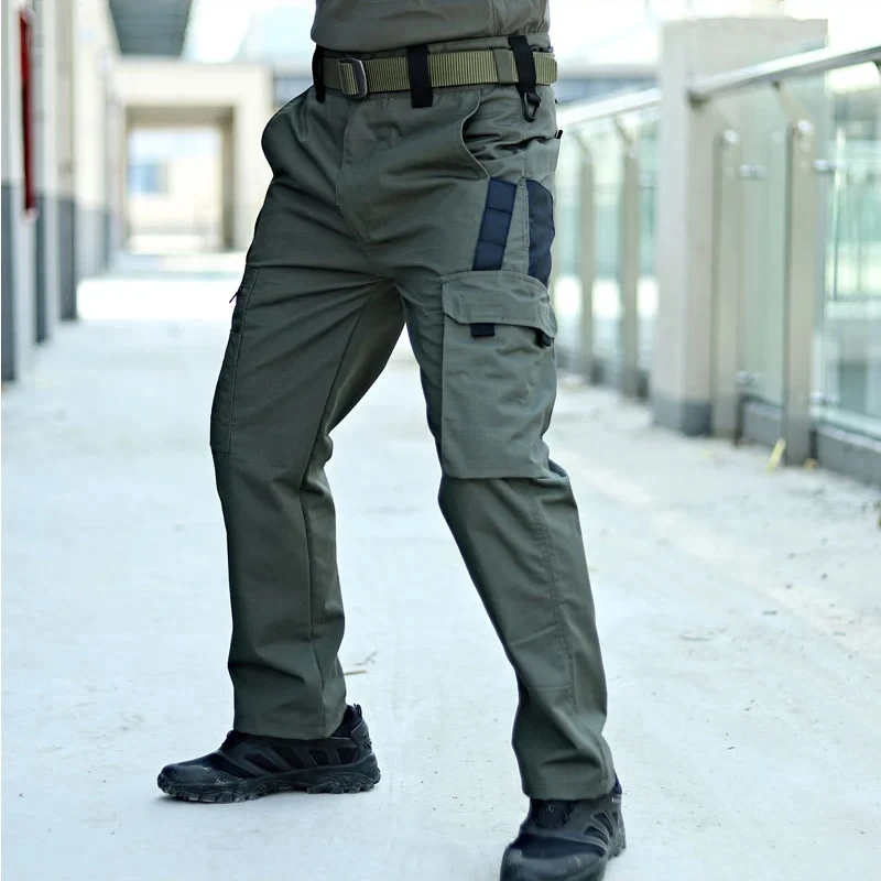 Pantalon Cargo Imperméable pour Homme, Vêtement d'Extérieur, Multi-Poches, FjCasual, Entraînement en Plein Air, Nouvelle Collection