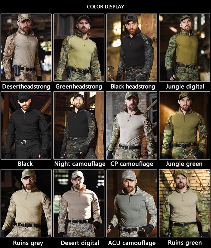 Combinaison tactique uniforme militaire, combinaisons Camouflage, chemises de chasse, pantalons, ensembles de vêtements de Paintball Airsoft avec 4 tampons et Plus 8XL