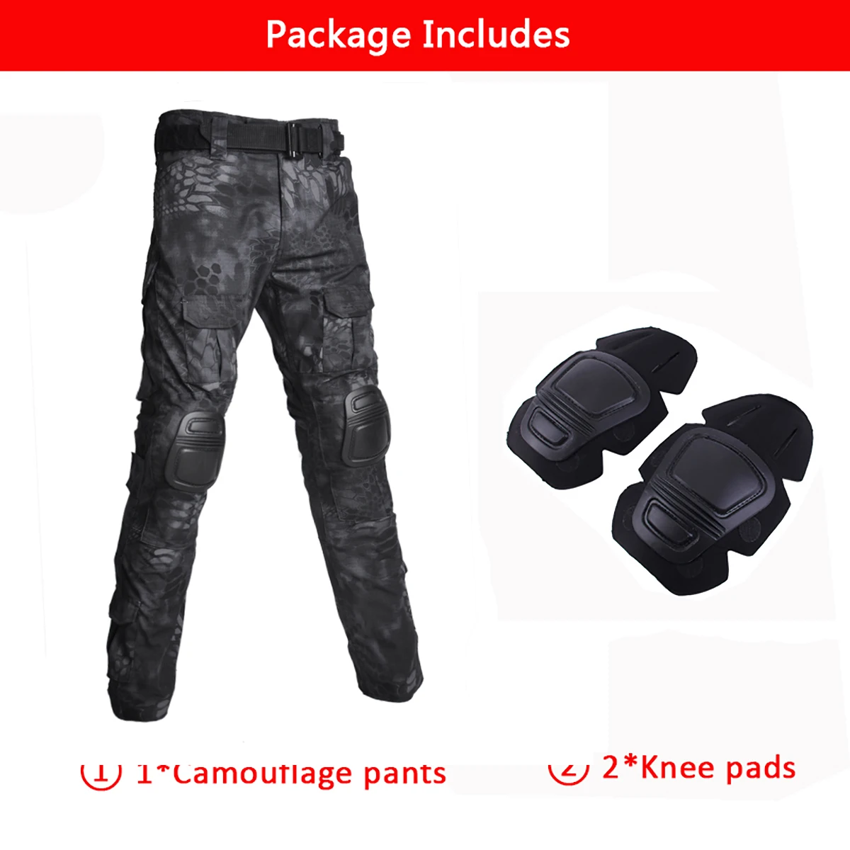 Black python pant